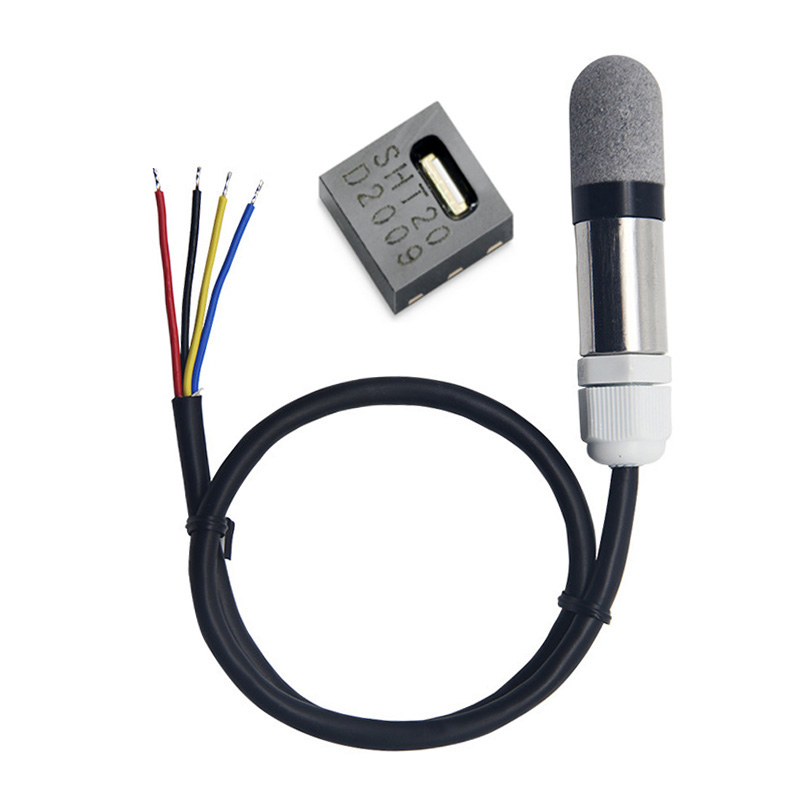 High Accuracy Digital RS485 I2C Temperature Humidity Sensor 0.5M 2M 3M 4Wire SHT20 SHT35 SHT45 Environmental Sensors
