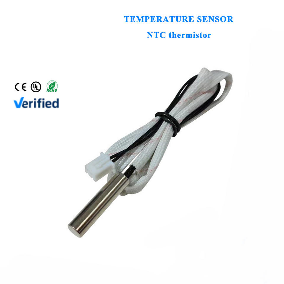 NTC 3970 10K PTC Thermistor Air Conditioner Temperature Sensor with 525MM Copper Probe Housing