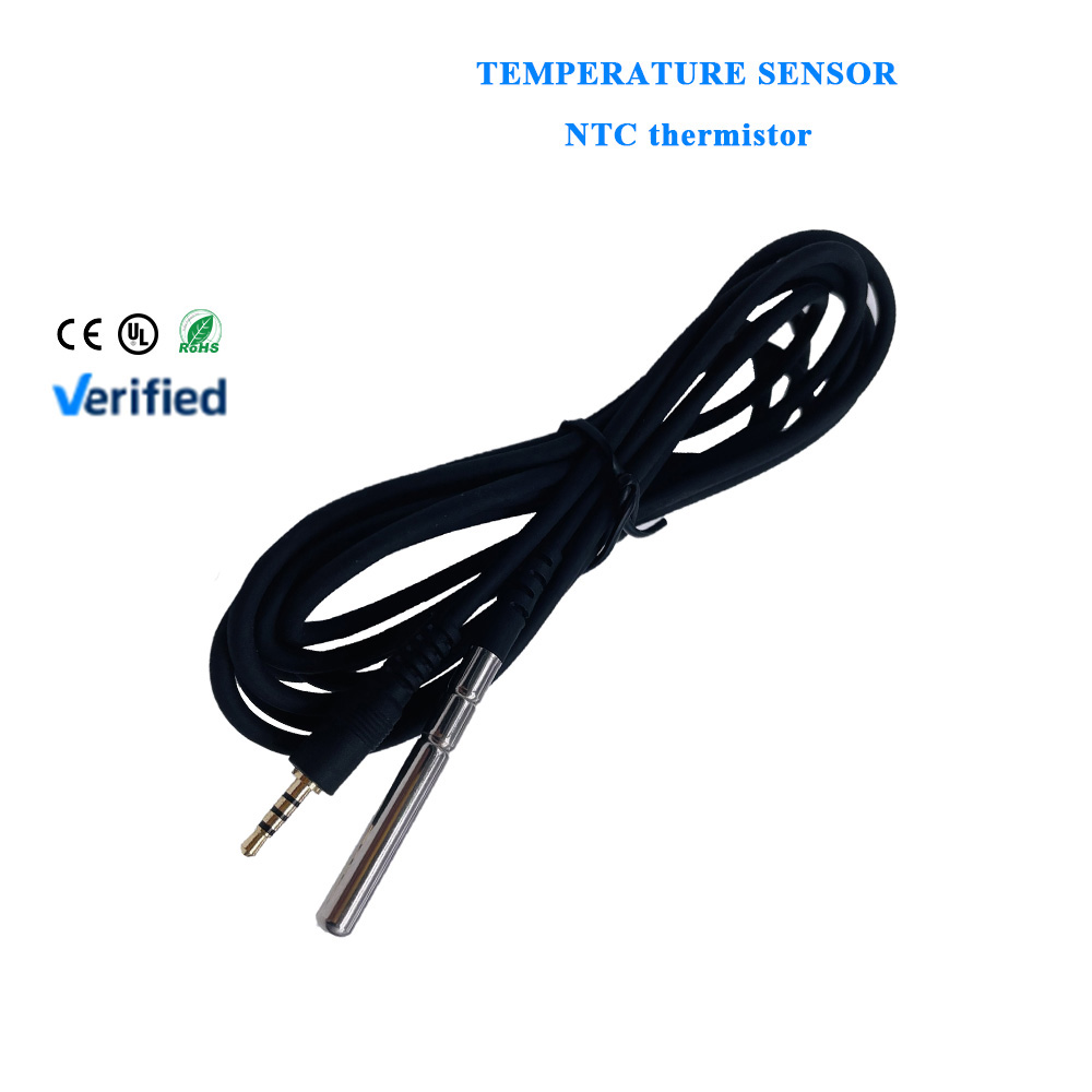 IP67 Waterproof 650mm Stainless Steel Probe NTC Temperature Sensor 3.5mm Mono Audio Jack Product Category Temperature Sensors